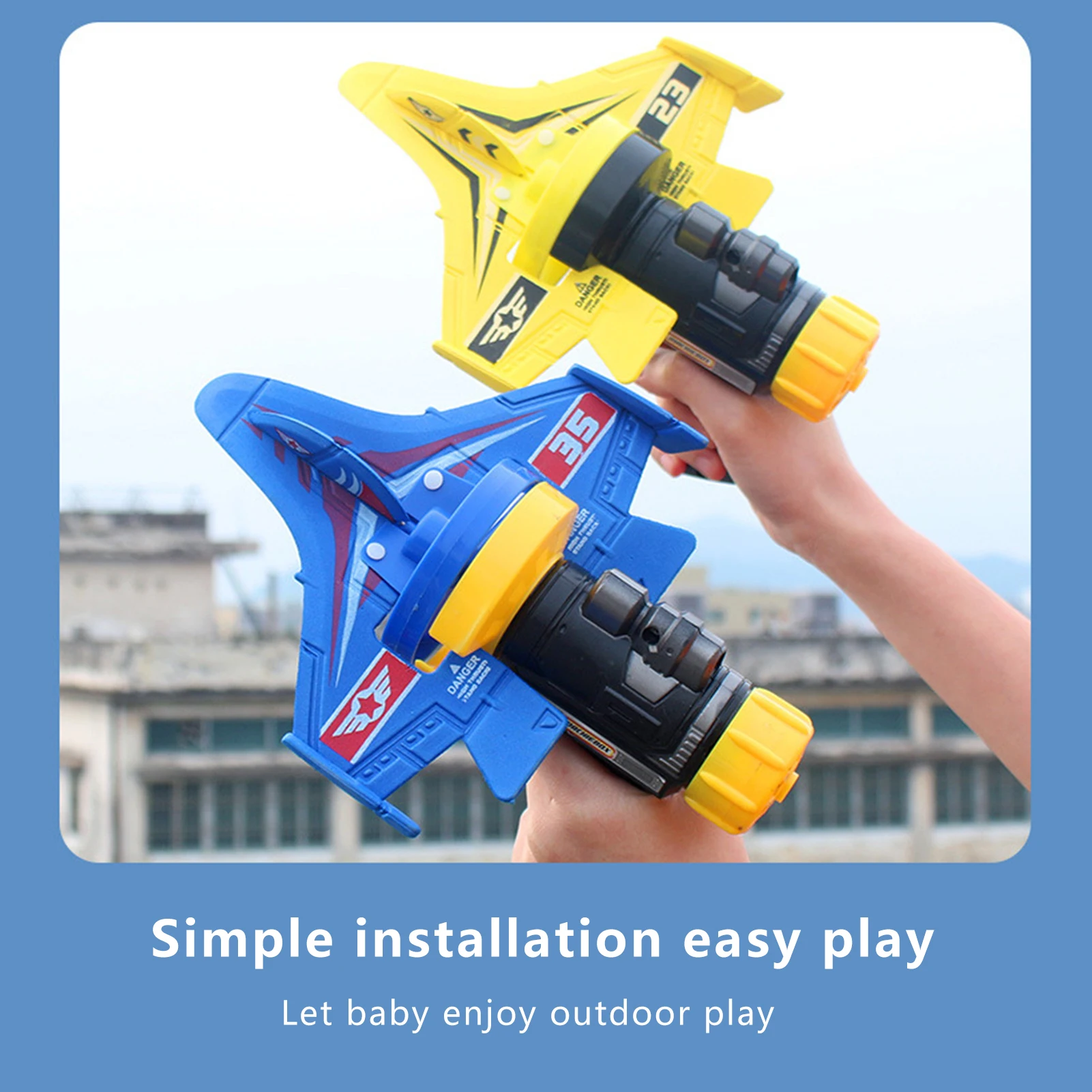 

Airplane Launcher Toy Catapult Plane Foam Aircraft Toy Game Outdoor Sport Toys 50 Feet Range New Hand Throw Airplane Toys New