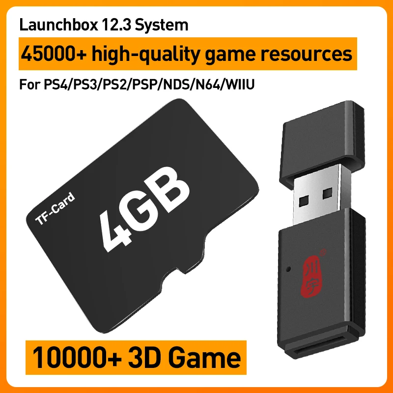 

Карта памяти 4G, TF, Игровая приставка 12T, ссылка на 45000 +, для PS4/PS2/PS3/PS1/Wii/Xbox 360, Бесплатная загрузка для win7/8/10/11