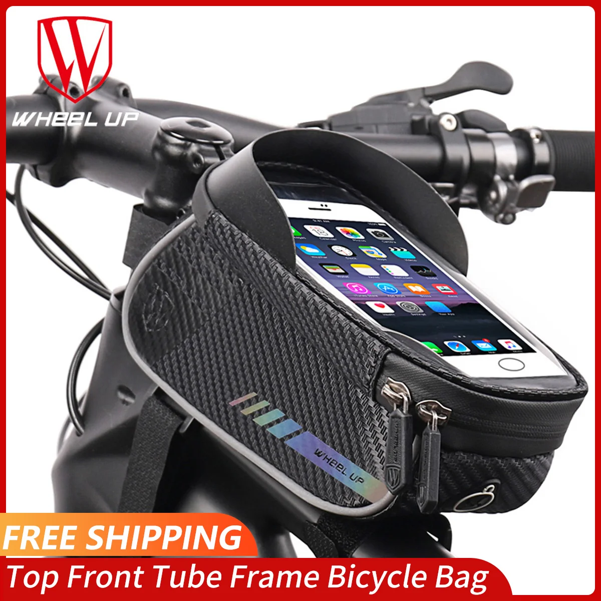 

Сумка велосипедная на колесиках, водонепроницаемая посылка няя рама для горных и дорожных велосипедов, с сенсорным экраном, аксессуары для ...