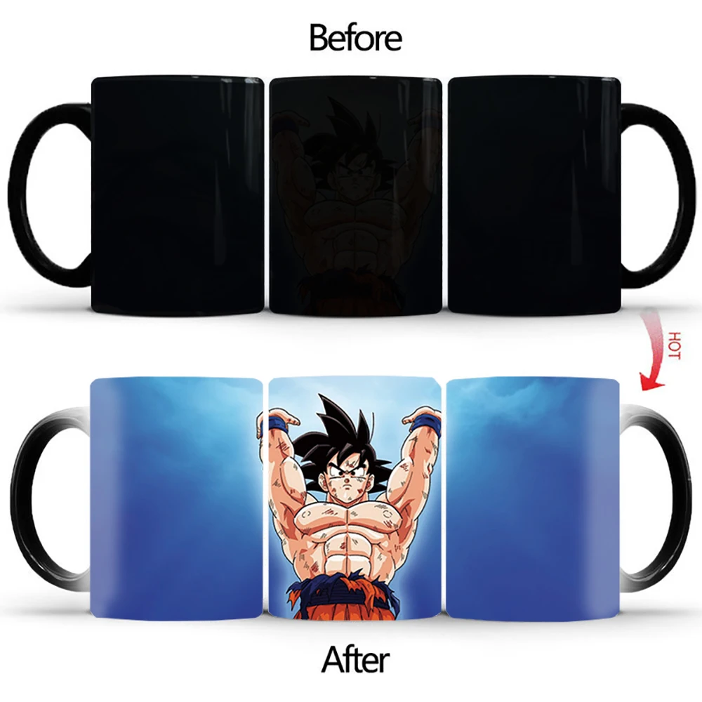 

Креативная меняющая цвет кружка Sun WuKong, фотокерамические волшебные чашки для чая, молока, кофе, чашка для горячей реакции, забавный подарок