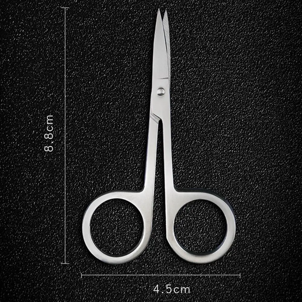 

1pcs Professional Steel Small Nail Tools Eyebrow Nose Eyelash Scissors Cut Curved Pedicure Scissors Makeup Beauty Product Tools