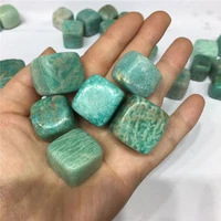 20 30mm natural crystal crafts spiritual healing stone amazonite cube for home decoration