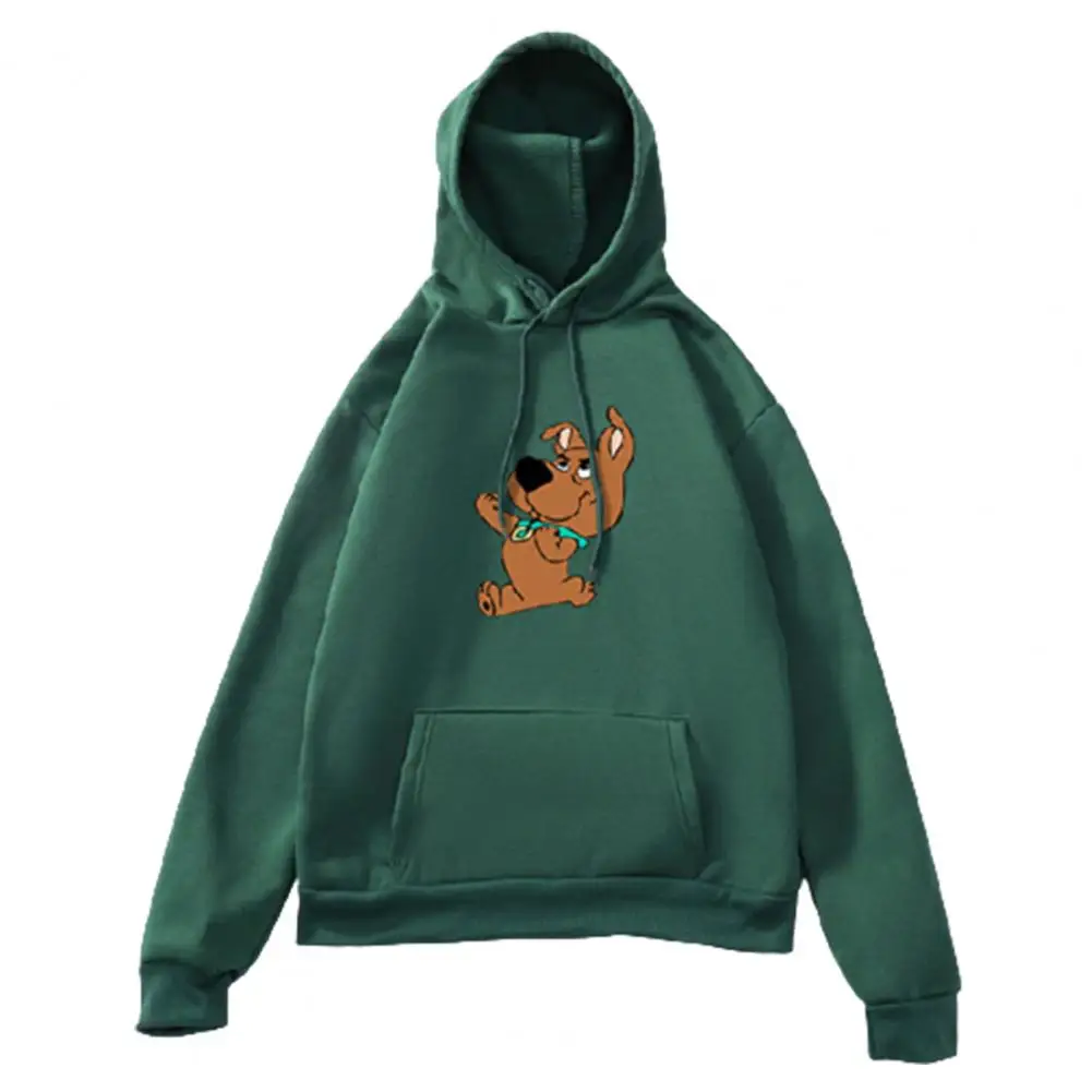 

Autumn Women Cartoon Puppy Print Loose Hooded Sweatshirt Long Sleeve Hoodie