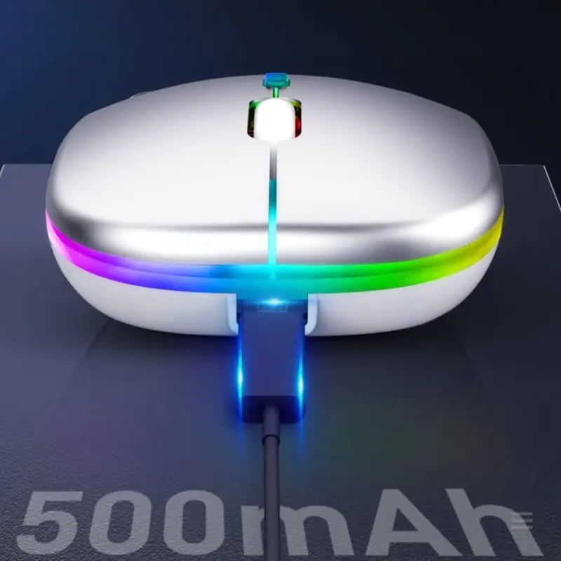 Беспроводная оптическая мышь 2 4 ГГц USB перезаряжаемая RGB беспроводная для ПК