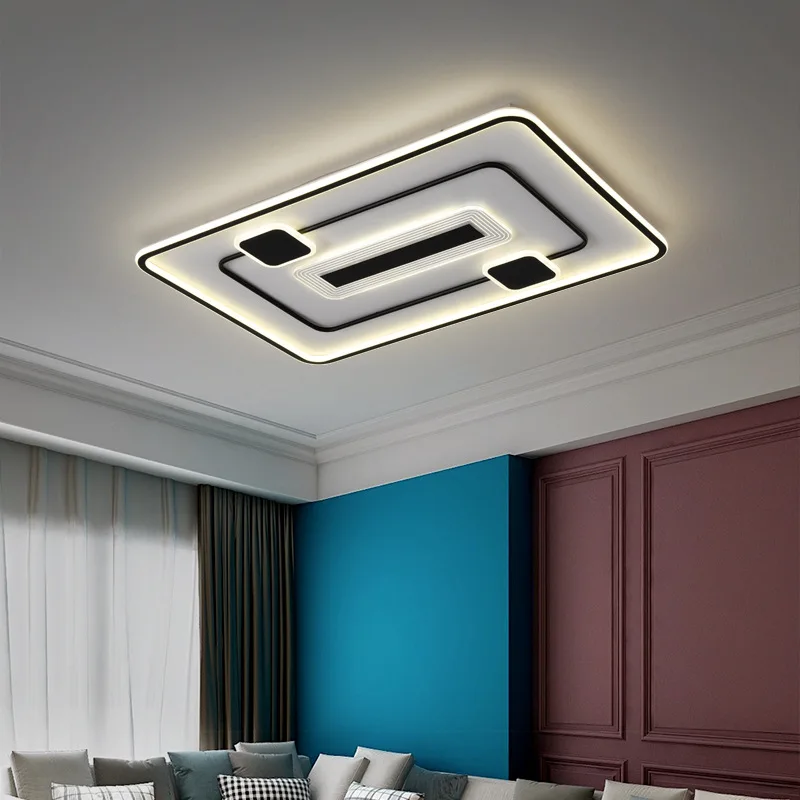 

Geometry LED Ceiling Lamp For Living Room and Beroom 36W Fashionable Light Color Change Infinitely Dimming with Remote Control