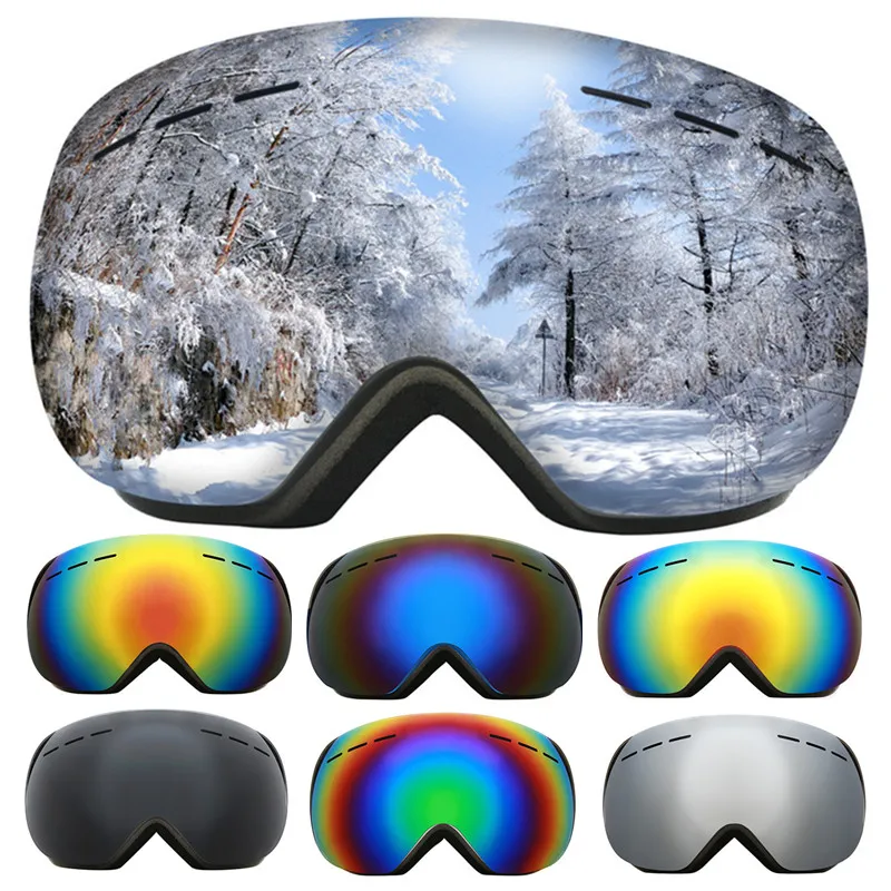 Унисекс взрослых лыжные очки большие сферические могут быть карты