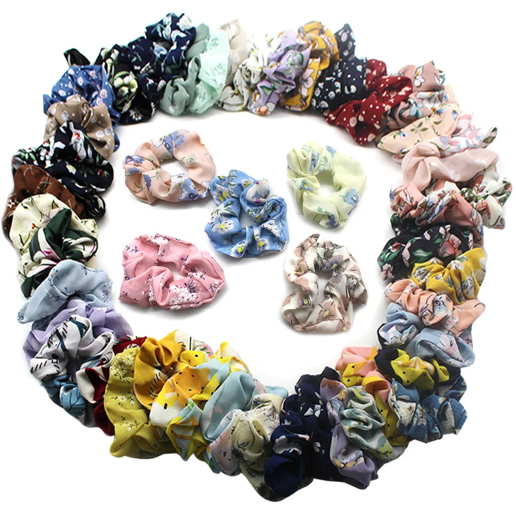 

50 Pcs headband Chiffon Elastic Hair Bands for Women or Girls Hair Accessories headbands for women