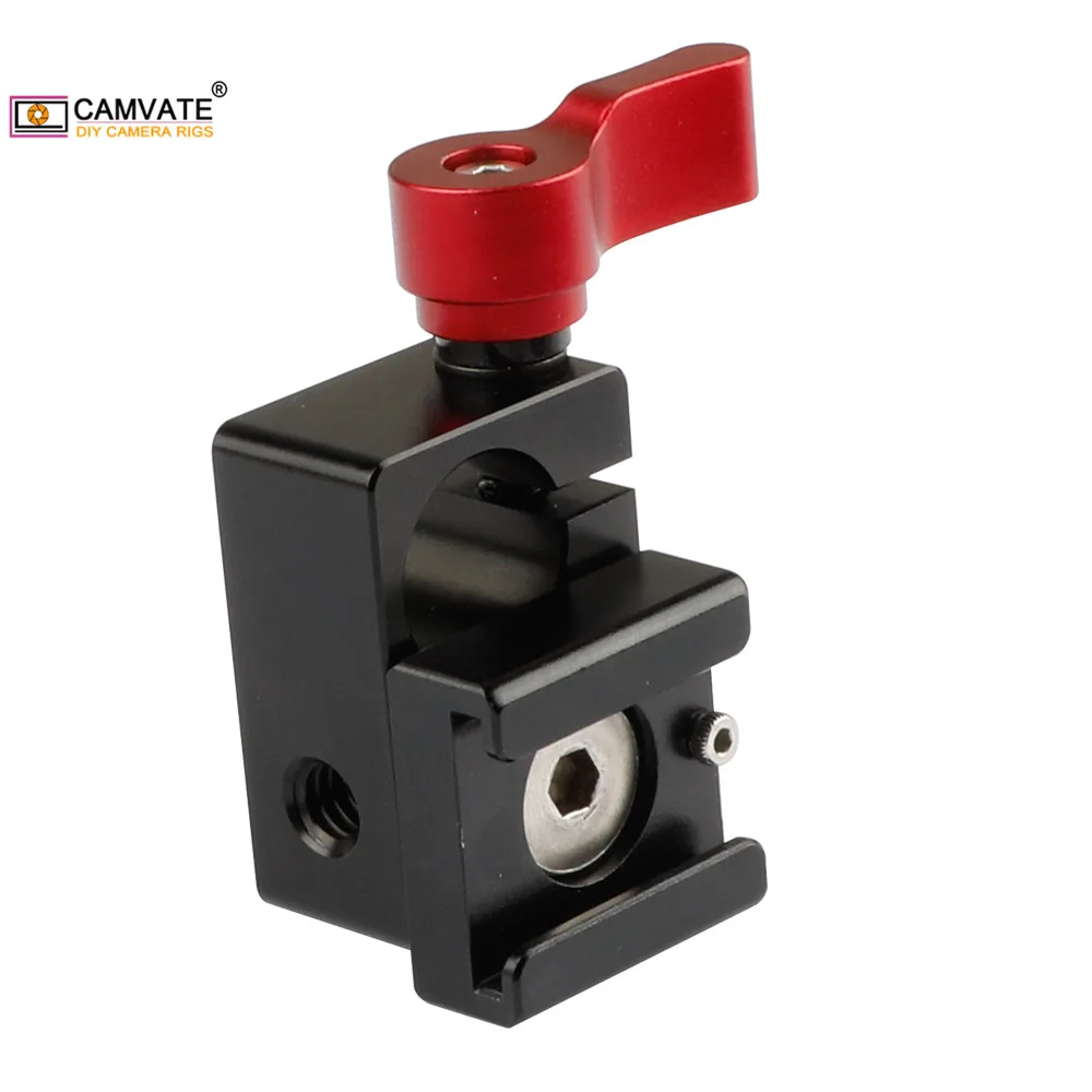 CAMVATE Стандартный 15 мм одиночный штанговый Зажим адаптер с ручным управлением