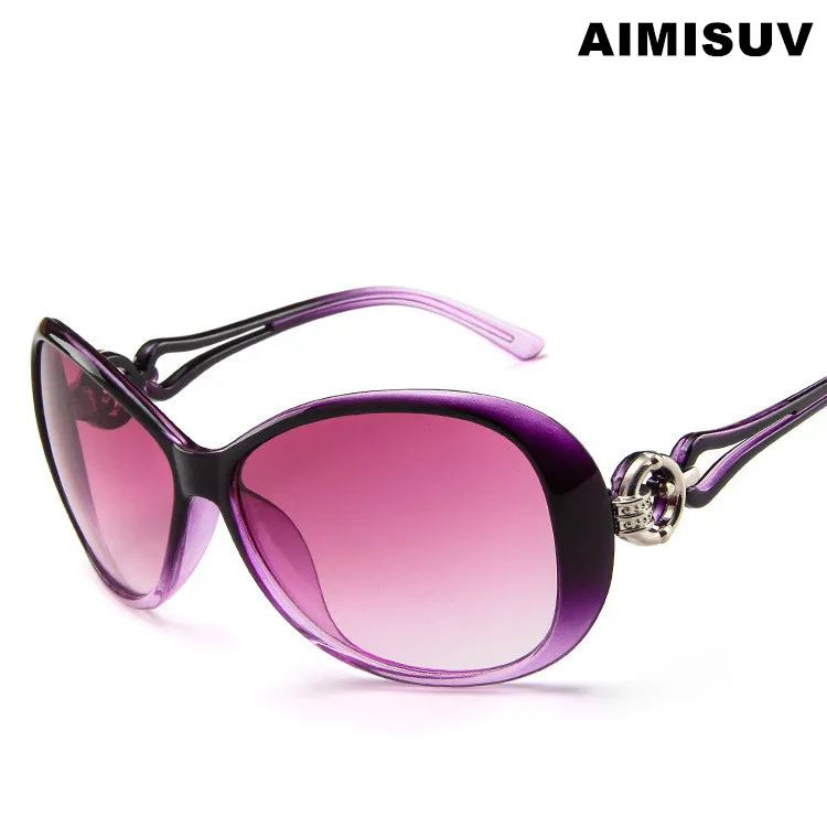 AIMISUV Fashion Classic Gradient Sunglasses Women Brand Designer Oversized Sun Glasses UV400 Retro driving glasses | Аксессуары для