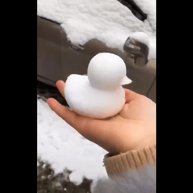 Мультфильм утки снежок чайник клип дети зима Спорт на открытом воздухе снег