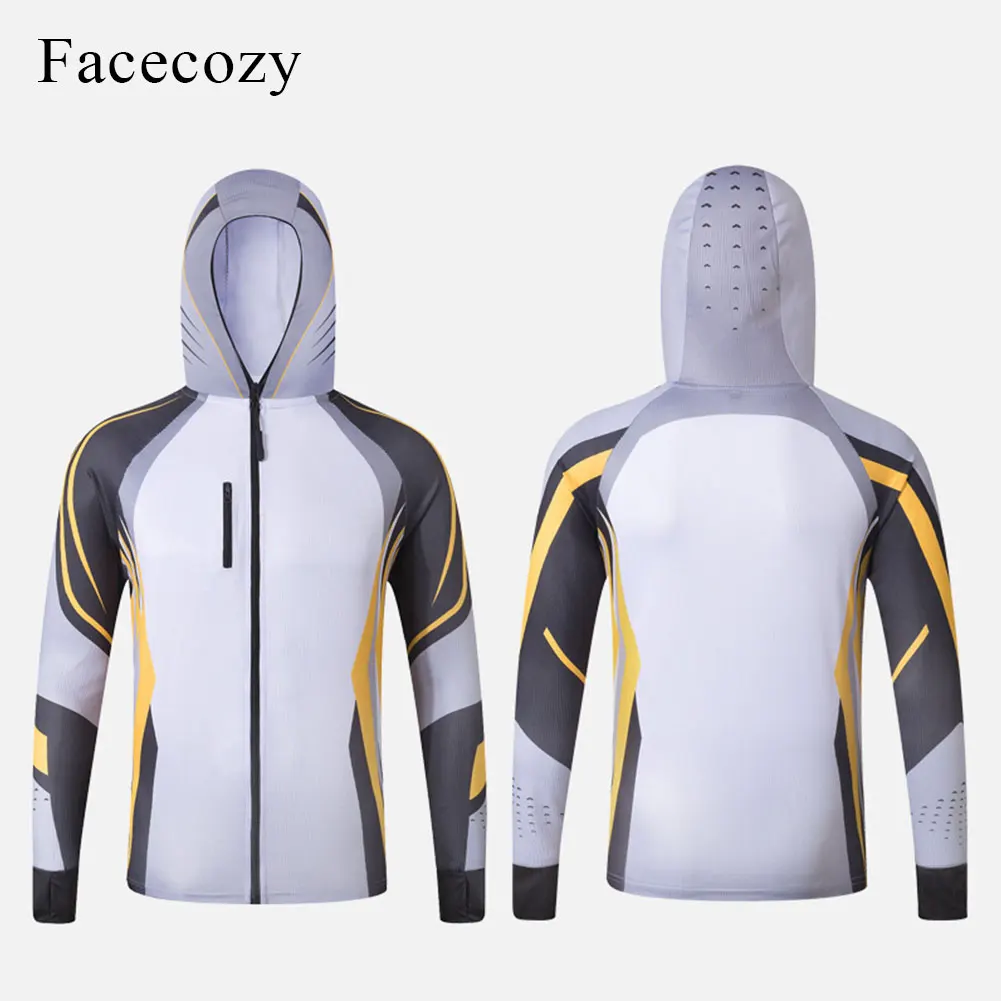 Мужская дышащая быстросохнущая куртка Faceoczy тонкая спортивная на молнии с