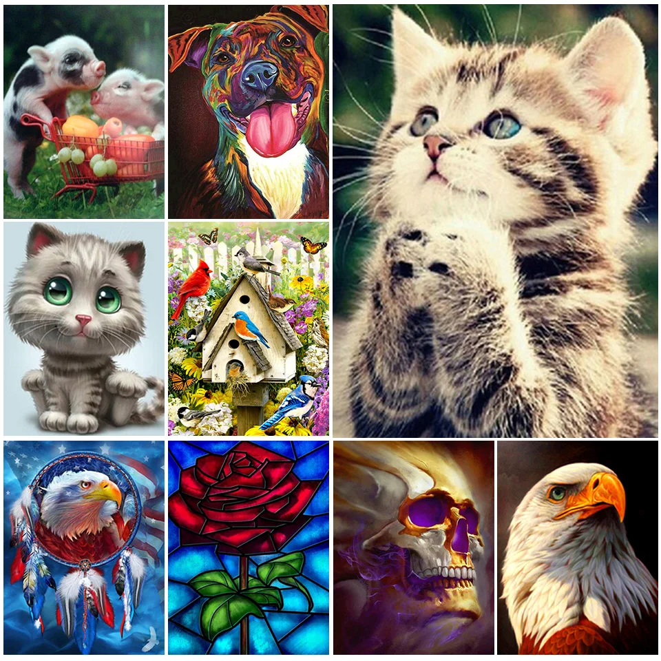 

Набор для алмазной вышивки «Кот и собака»