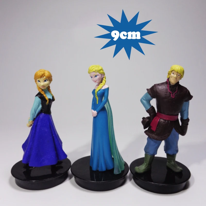 3 dolls set Подлинный Дисней Холодное сердце 2 Эльза Анна Олаф модель прекрасный рисунок набор ПВХ пластиковые игрушки для детей подарок на день рождения - Цвет: 3 dolls set