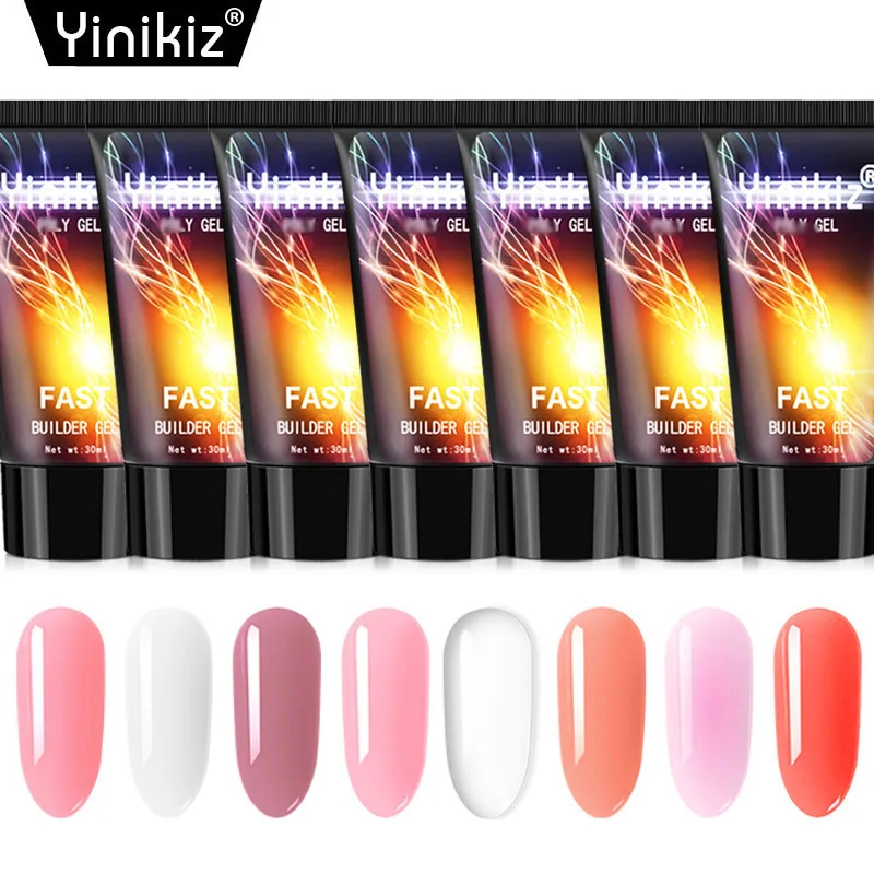 Yinikiz New Poly Extension Nail Gel Finger UV Hard 30g Quick Building Varnish High Quality Acrylic | Красота и здоровье