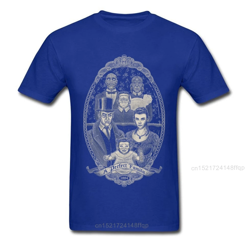 Странная портретная идеальная семейная футболка с зомби Мужская черная Мумия