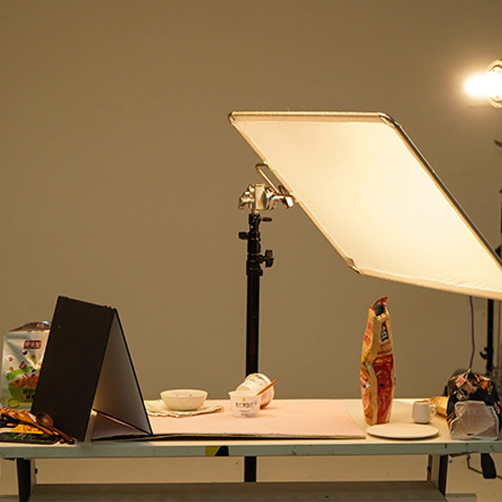 Складной картонный отражатель A4 для фотосъемки белый черный серебристый