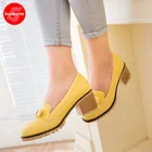 Женские туфли-лодочки на толстом высоком каблуке, размеры 34-43