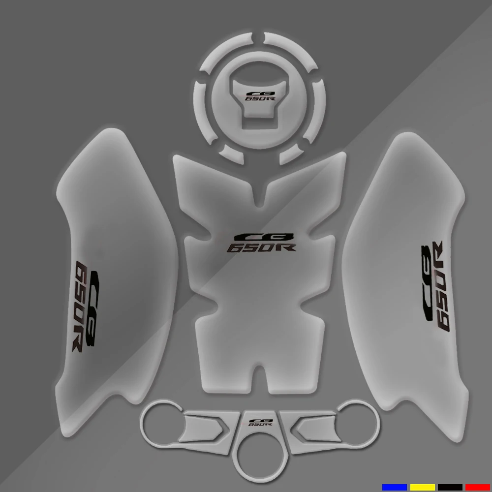 

Fit For HONDA CB650R CB650 R 2019 2020 2021 2022 3D Epoxy Resin Motorcycle Tank Pad Protector Transparent Fish Bone Decal