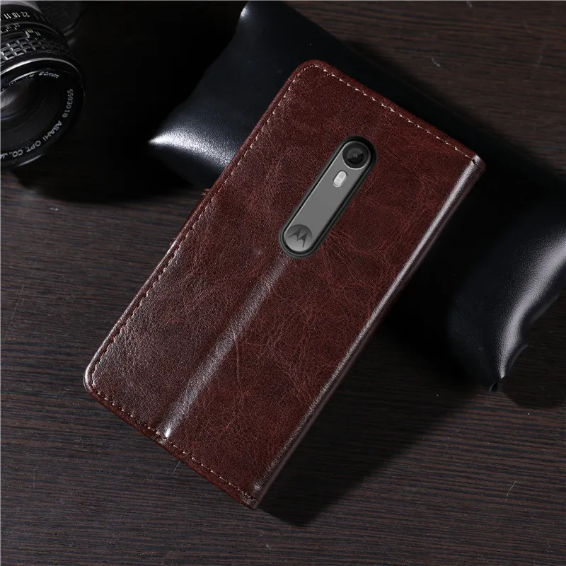 Силиконовый чехол с откидной крышкой и кожаным чехлом для телефона Motorola Moto G 3rd Gen