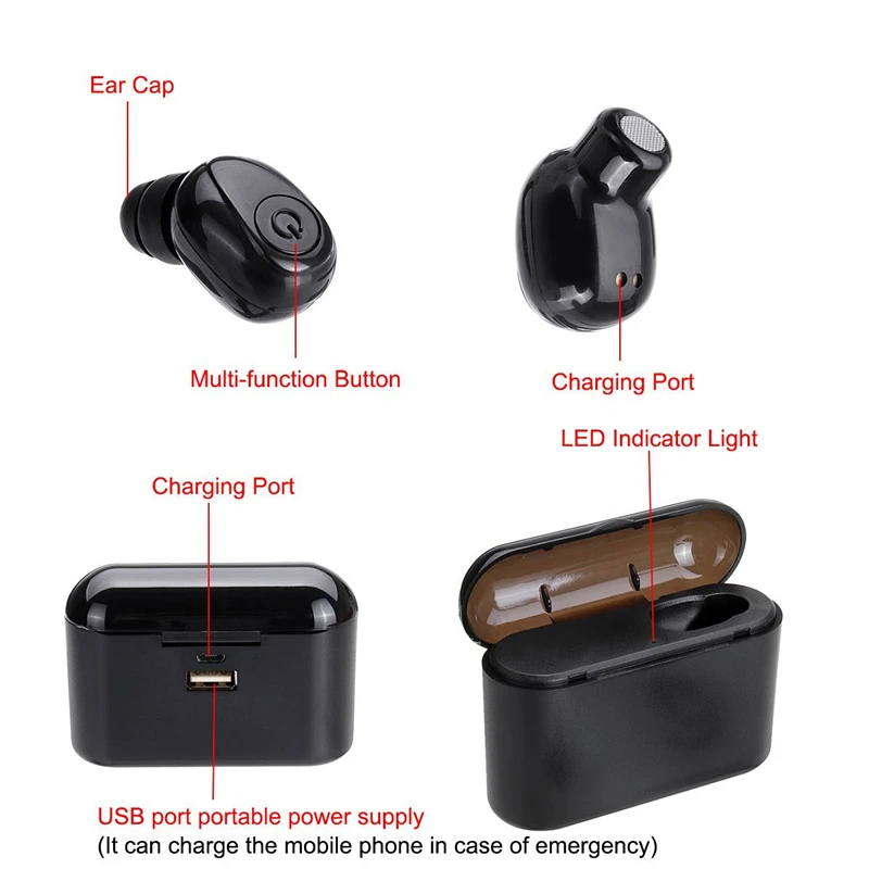 Беспроводные наушники X8 tws с Bluetooth 5 0 Спортивные Мини бинауральные невидимые X9