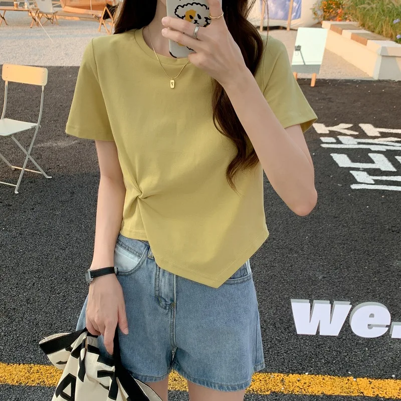 

T-Shirt Summer Tee Shirt Femme Short Sleeve Debardeur Femme black