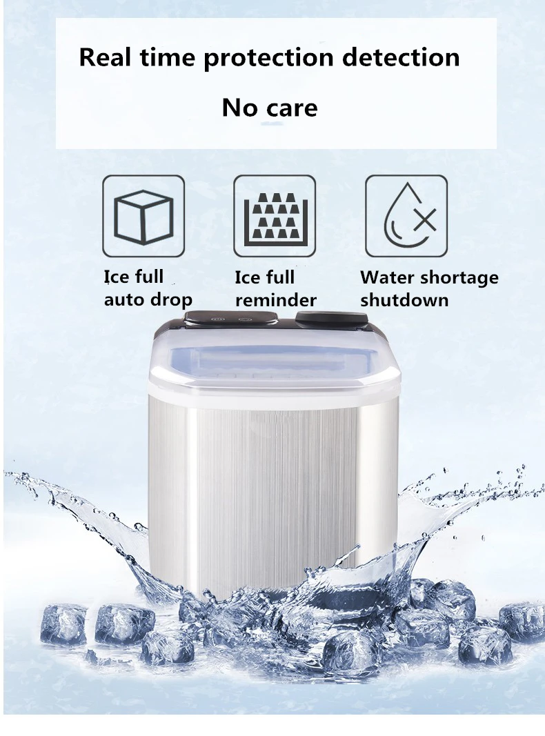 Ice making machine commercial milk tea shop ice household small student dormitory Mini automatic |