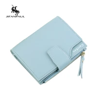 jifanpaul 2020 new ladies wallet korean fashion vertical zipper card holder multifunctional short buckle coin purse