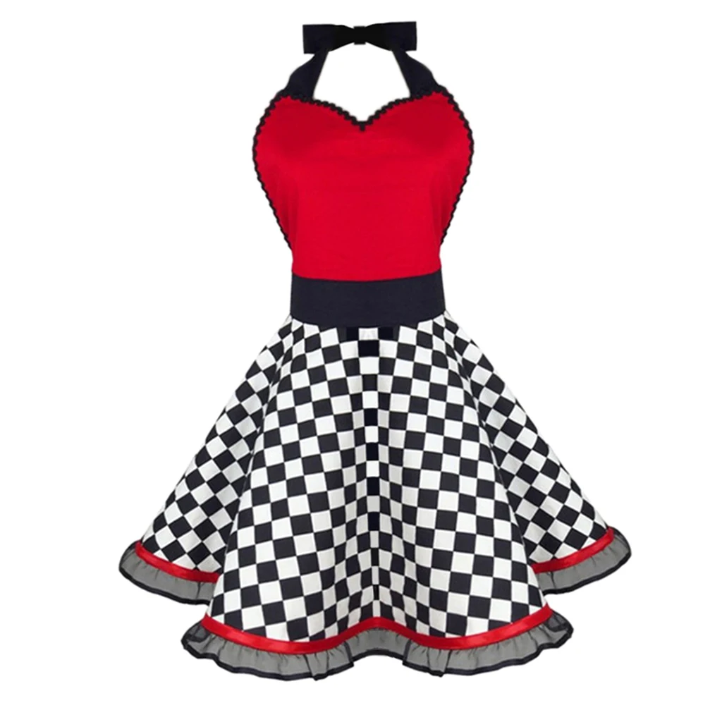 

Cotton Apron Women Girl Washable Aprons Christmas Dress Cosplay Costume