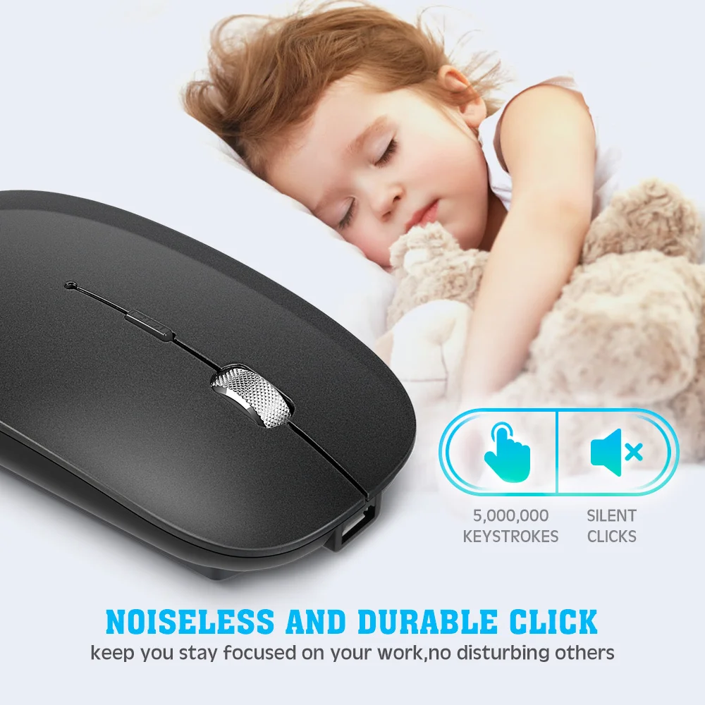 seenda bluetooth compita 2 4g wireless mouse rechargeable computer wireless mouse for tablet phone laptop accessories silent free global shipping