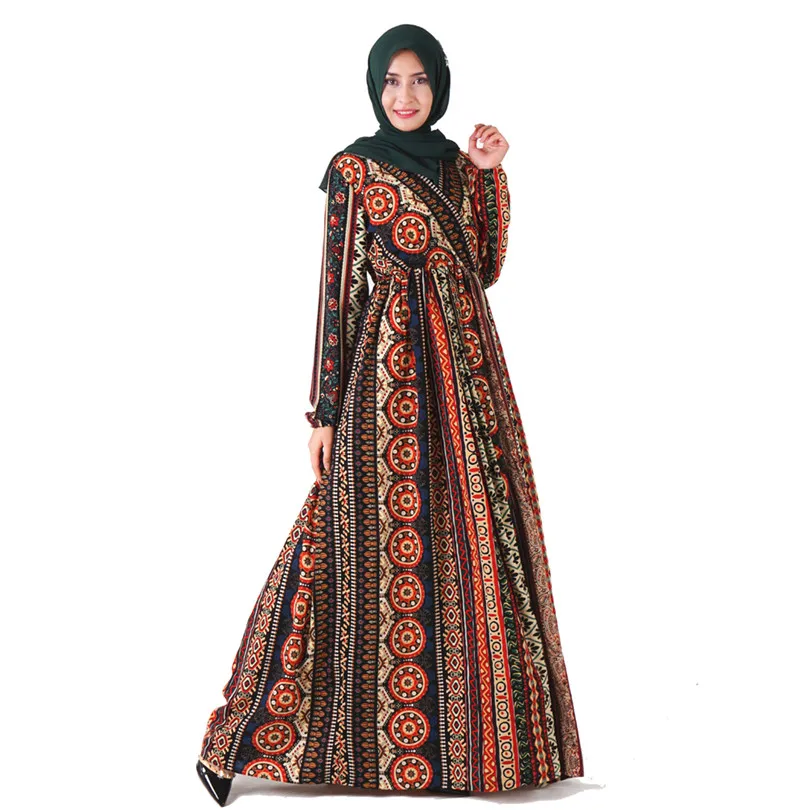 Женское Макси-платье в арабском и мусульманском стиле платье-кафтан турецком