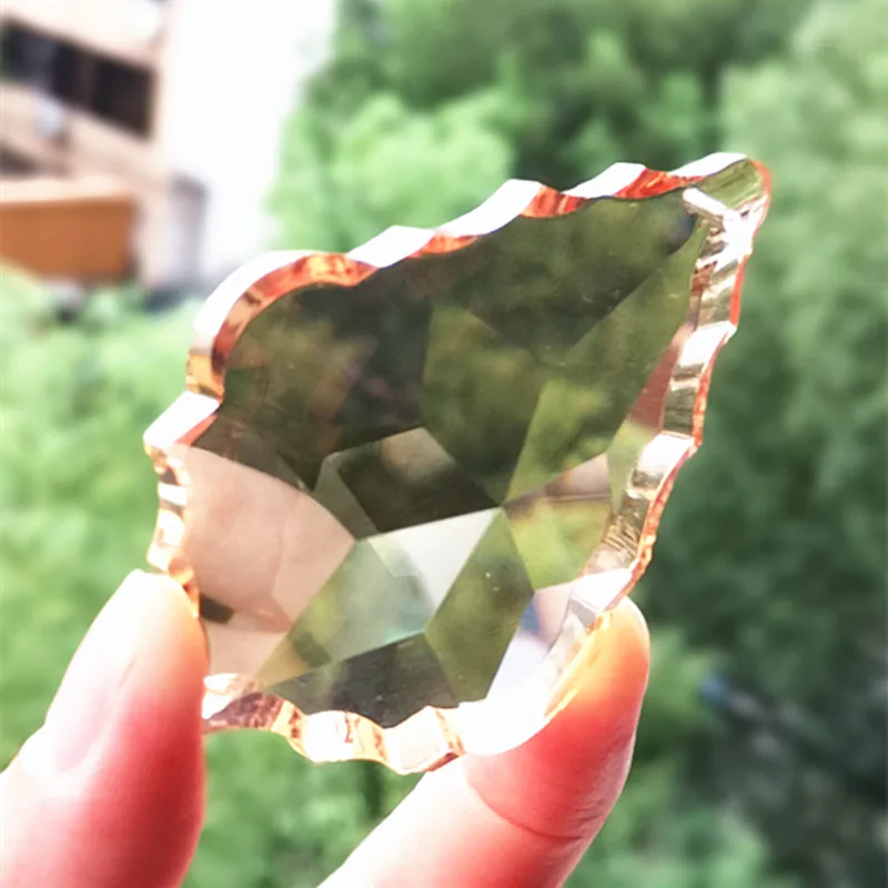 Хрустальный подвес кленовый лист TZ 63 мм