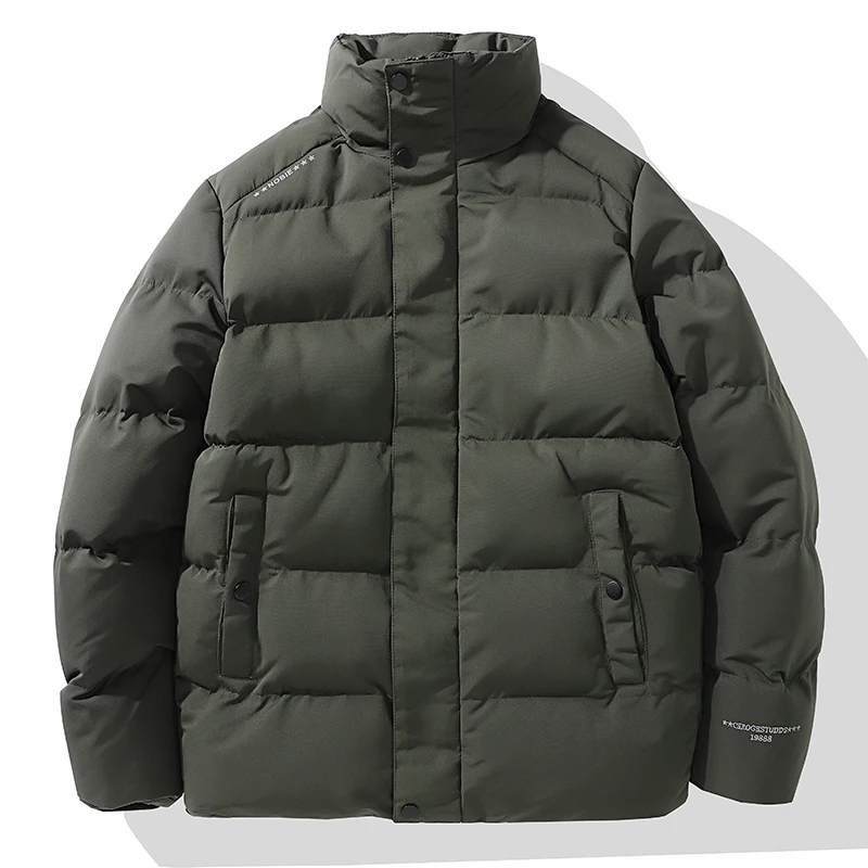 Winter Jacket Men Parkas Thicken Warm Coat Mens Stand Collar Jackets Solid Color Parka Coat Men Fashion New Streetwear Size 8XL