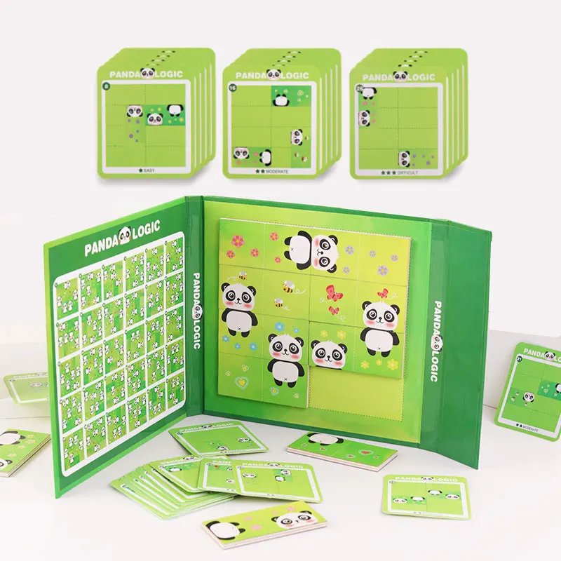 Магнитная головоломка Монтессори панда доска для дошкольников детские игрушки