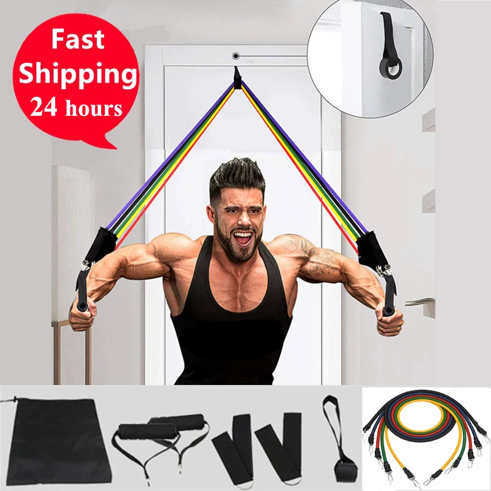 

11 Pcs Resistance Bands Set Bodybuilding Expander Stretchy Gum Sports Workout Elastic Band For Training Rubber Bands For Fitness
