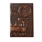 Блокнот А5 в стиле ретро с 3D гравировкой в стиле стимпанк, журнал из искусственной кожи для путешествий, украшение для поезда, дневник, изысканная Книга в подарок