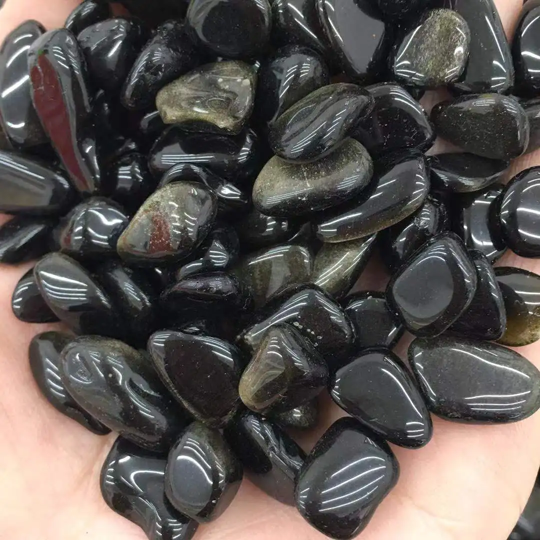 

Wholesale natural silver obsidian, bracelet accessories, DIY materials, fish tank decoration