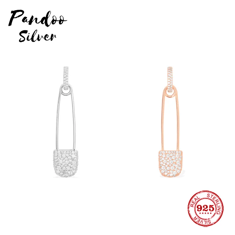 Pandoo модные очаровательные серьги из стерлингового серебра оригинал 1:1 копия