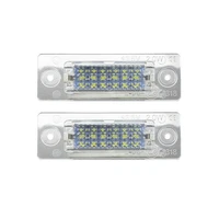 2 pcs car luz led license number plate light lamp luces replacement white canbus no error for skoda superb mk1 3u b5 2002 2008