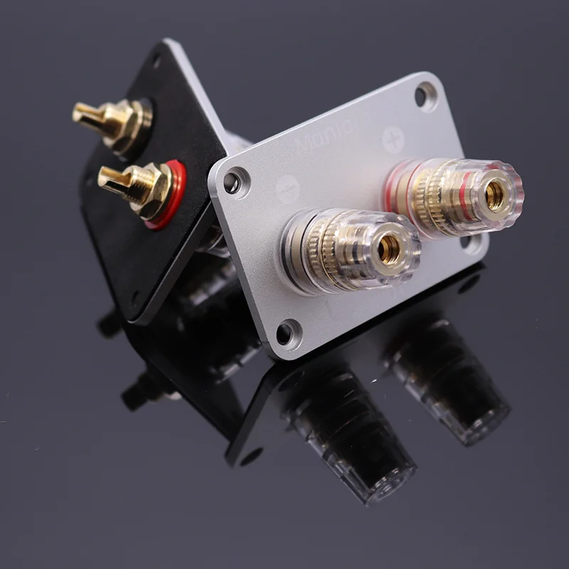 HiFi Audio Adapter Binding Post Speaker Plug Socket 2 Bit Square Crystal Terminal Board | Электроника