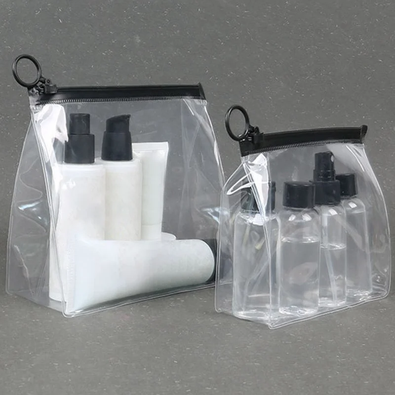 

Transparent PVC Storage Bag for Women Waterproof Clear Cosmetic Bags Travel Makeup Wash Tools Organizer Pouch Portable Pockets