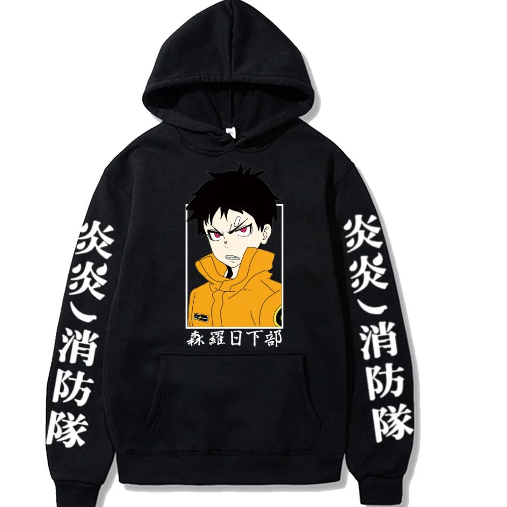 

Hoodie Fire Force Shinra Kusakabe Fashion Pullover Tops Long Sleeve Uniex
