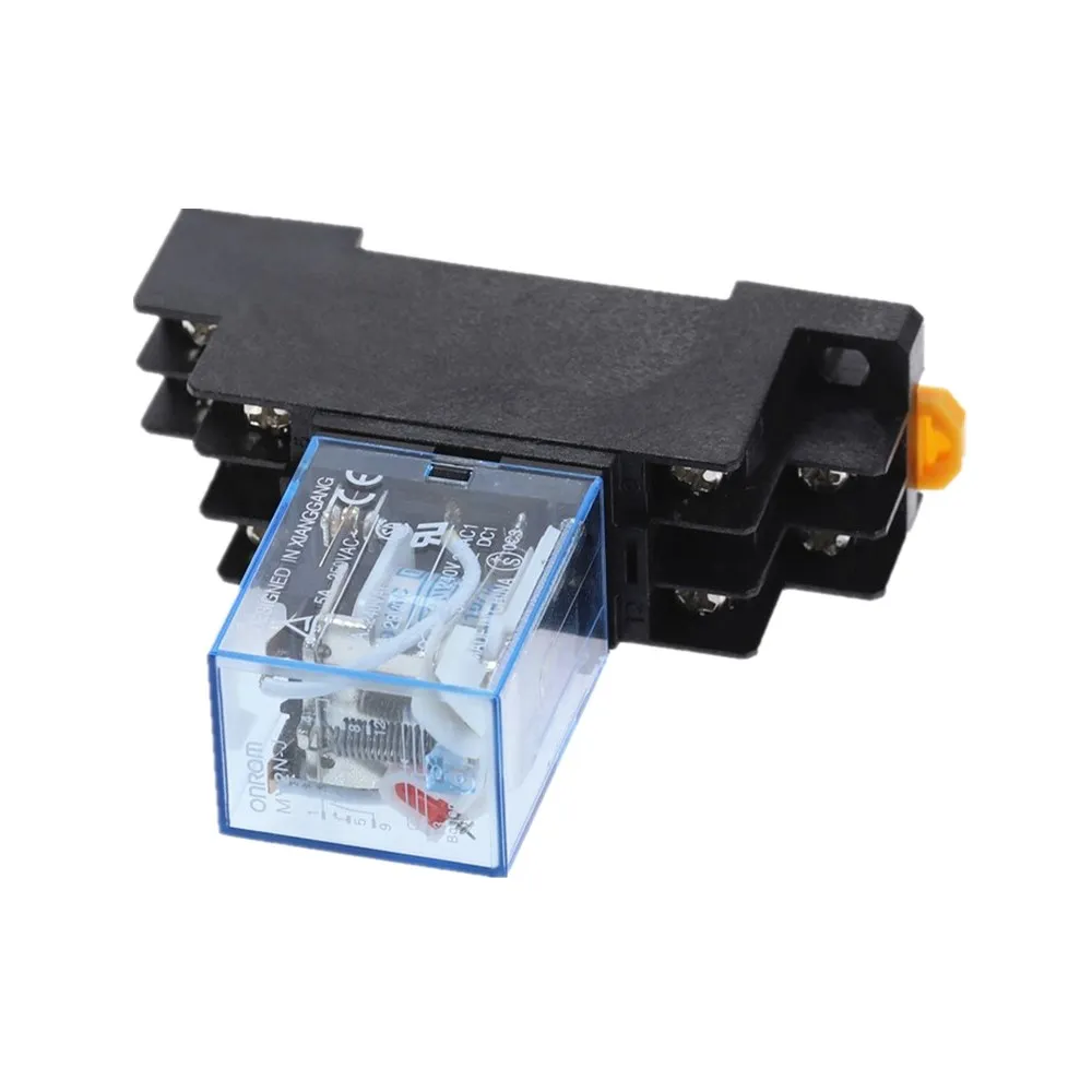 MY2N-J катушки DPDT электромагнитный Мощность реле постоянного тока 12V 24V / AC 110V 220V 8 Pin