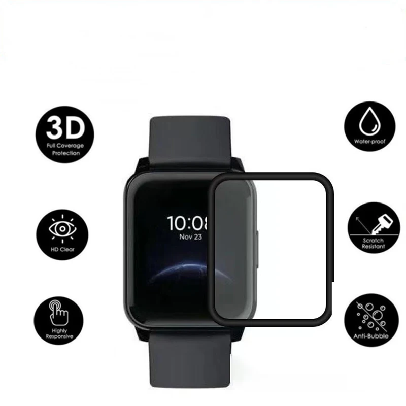 

1/2/3PC 3D Film Easy-To-Install Anti-Dirty Anti-Peep Surface Full-Covering Protective Film Membrane Suitable For Realme watch 2