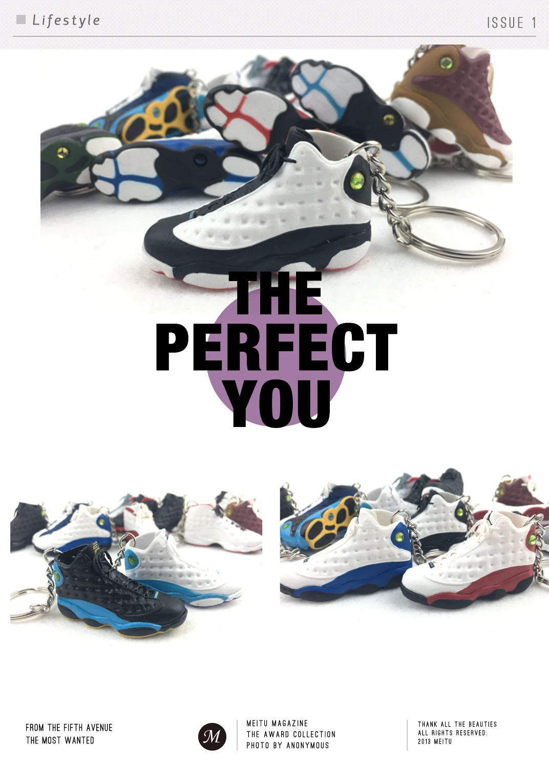Ручной работы 3D AJ13 брелок Air Mini Jordan кроссовки модель милый брелок для ключей Баскетбольная обувь Подарочный Брелок для ключей Новая мода ювелирные изделия