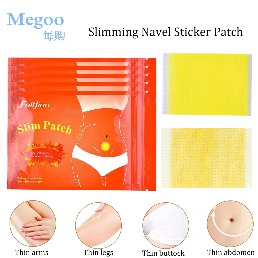 

100Pcs Fast Burning Fat Slimming Patch Weight Loss Belly Detox Adhesive Sheet Navel Sticker Quick Body Shaping Slimming Patch