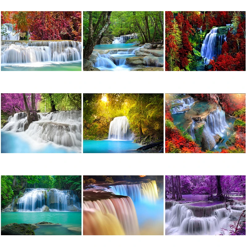 Алмазная 5D картина сделай сам вышивка крестиком с изображением озера воды дерева