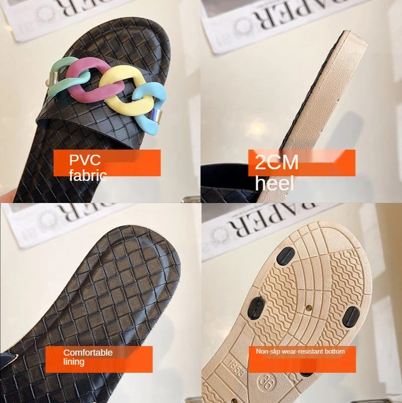 

OIMG Women's Slippers New Casual Open Toe Women's Shoes Casual Sweet Summer Beach Comfort Female Slipper Zapatos Mujer