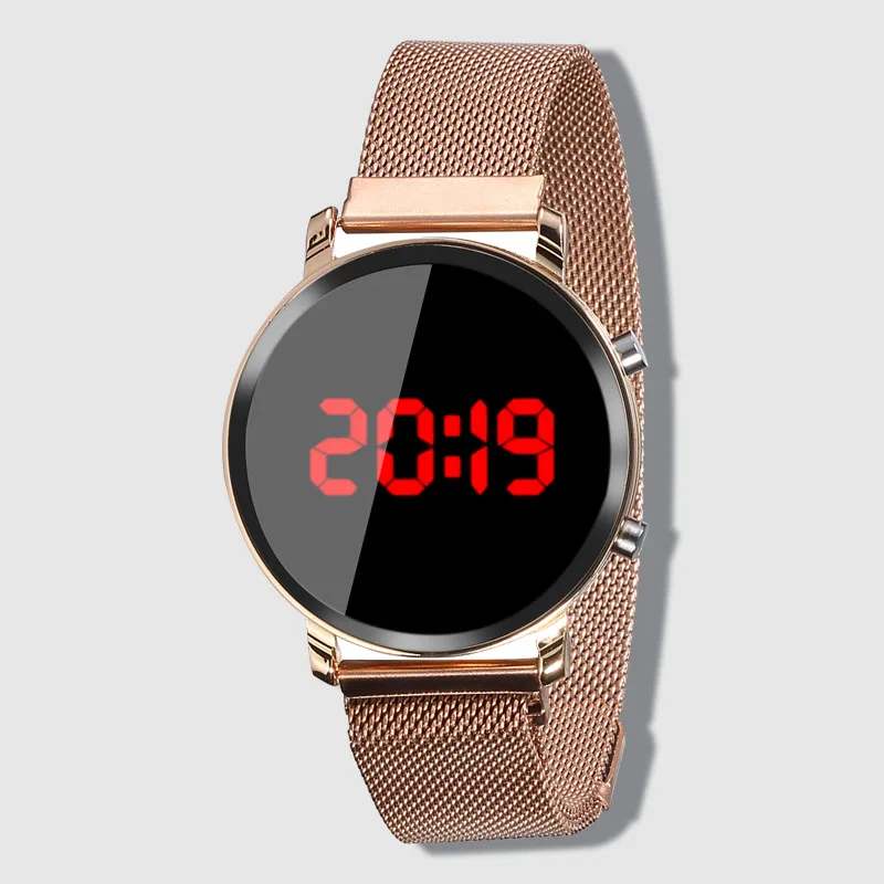 New LED Watch Women Watches Stainless Steel Female Watch Electronic Clock Men Digital Watches Wristwatch Mens Relogio Feminino