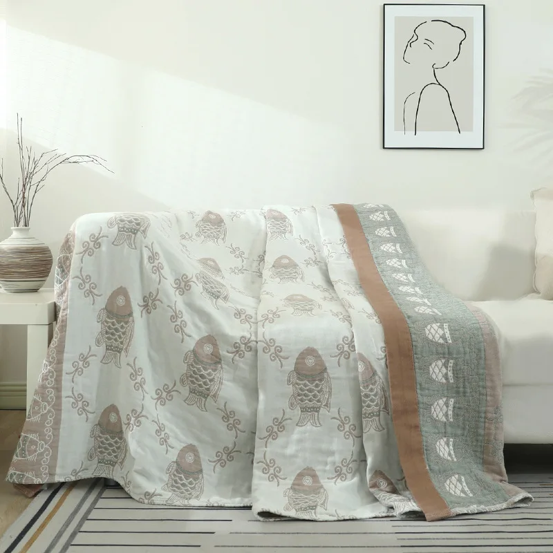 Хлопок марля муслин пледы Одеяло для диван кровать летние легкие кроссовки