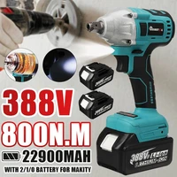 brushless electric impact wrench 12 sokect 800n m cordless wrench screwdriver power tools rechargeable for makita 18v battery